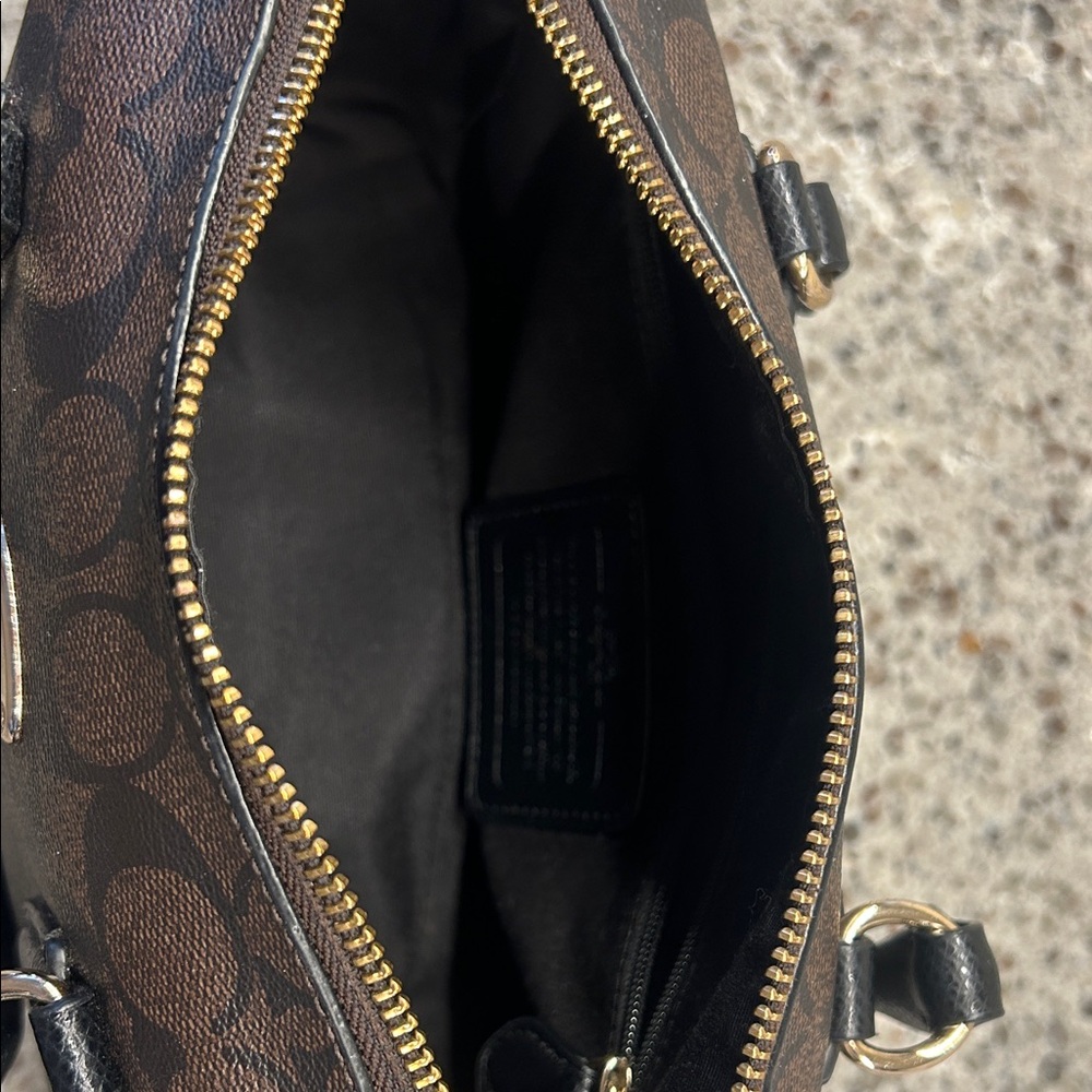 COACH Signature Mini Bennett Satchel Crossbody, Brown/Black F34084, EUC - Picture 6 of 7